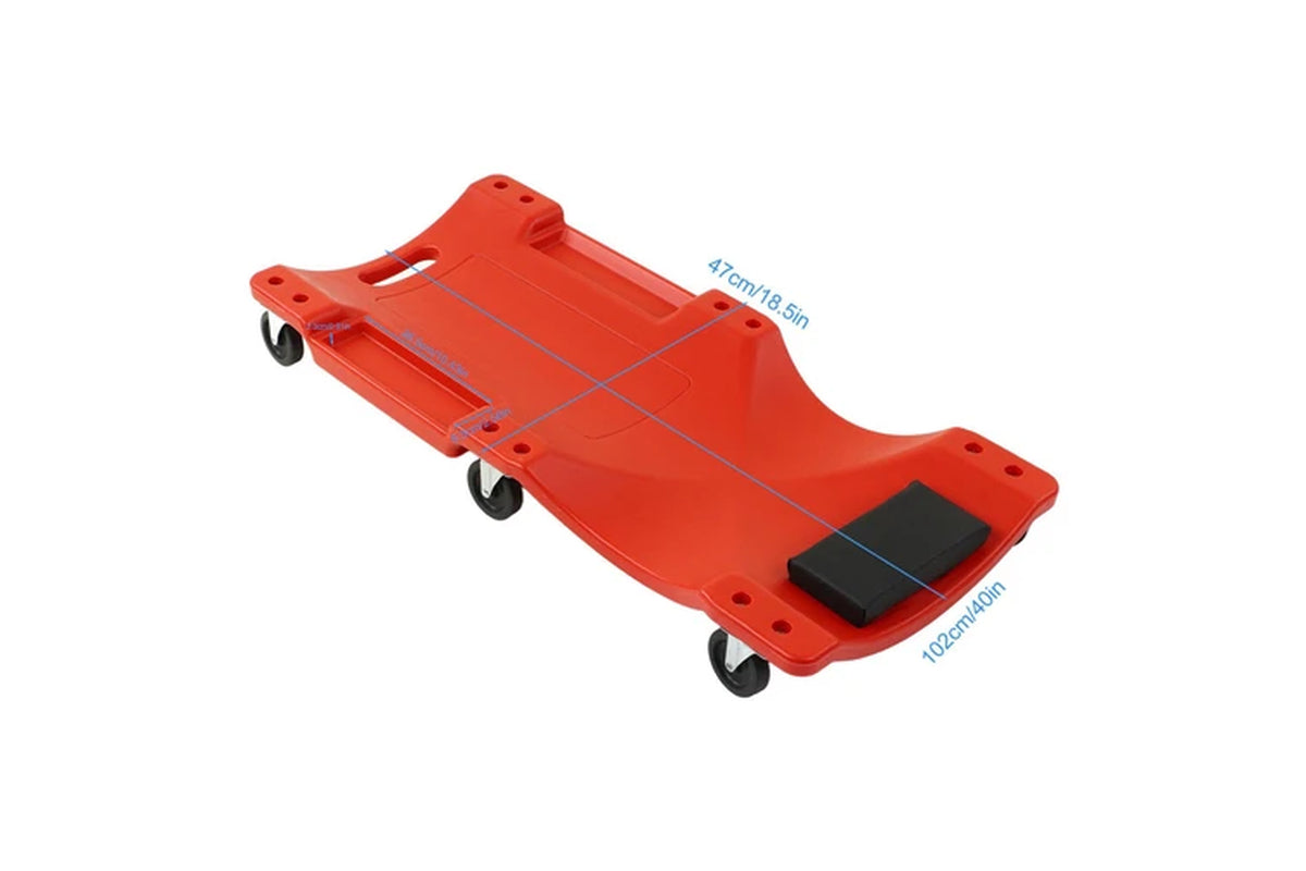 Garage Creeper Seat Combo Rolling Stool Workshop Trolley Mechanic Car 200Kg - 40In