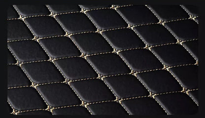 Luxury Quilted Leather Car Floor Mats – Full Coverage, Non-Slip, Universal Fit