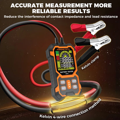 Smart Car Battery Tester 12/24V Digital Car Battery Capacity Tester Analyzer Auto Lead-Acid Batteries Diagnostic Battery Monitor