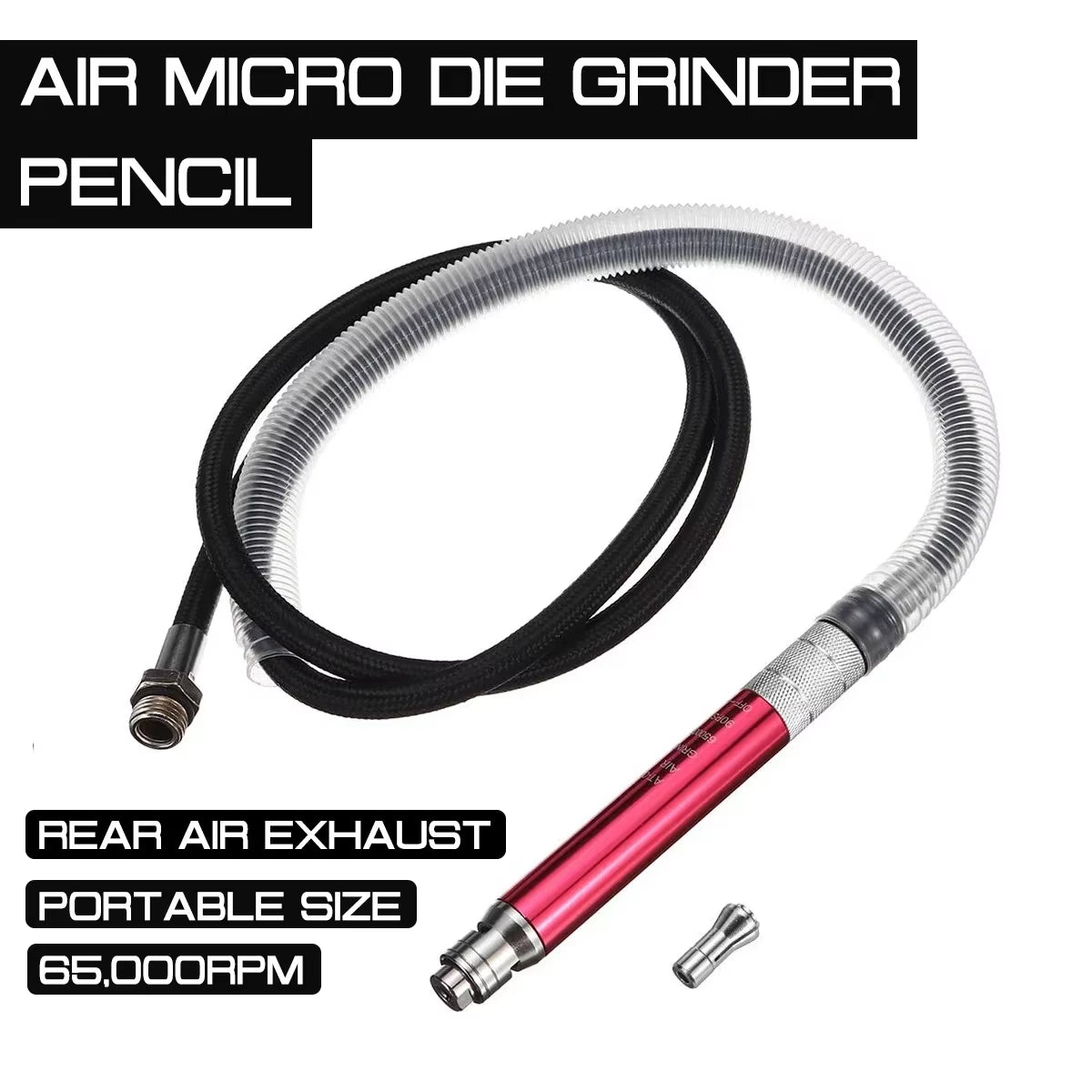 Grinder Air Micro Die Pencil 65,000 RPM Professional High Speed Cutting Wood Jewelry Polishing Grinding Engraving Pneumatic Tool